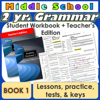 Preview of Academy Grammar 1, Book 1 of a 2-Year Middle School Grammar Curriculum