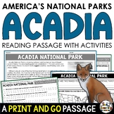 Acadia National Park Information Reading Passage Acadia Re