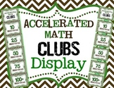 Accelerated Math Clubs Clip Chart Display (Green and Brown)