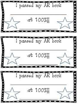 Preview of Accelerated Reader 100% Certificate