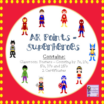 Accelerated Reader (AR) Posters to Display Student Progress - Superheroes
