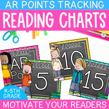 Preview of Accelerated Reader | AR Tracker Reading Goal Setting Points Chart 