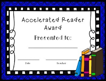 Preview of Accelerated Reader Award AR Award for Any Grade