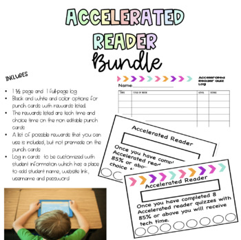 Preview of Accelerated Reader Bundle - Punch cards and logs