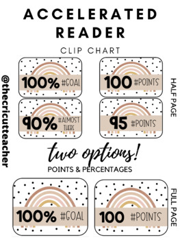 Preview of Accelerated Reader Clip Chart- Half and Full Pages
