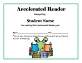 Accelerated Reader Goal Certificate - Editable