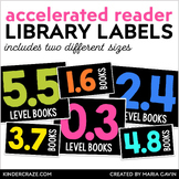 Accelerated Reader Library Labels - EDITABLE book and bin 
