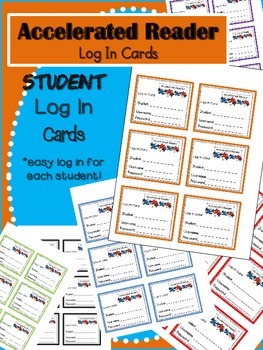 Preview of Accelerated Reader Log In Cards (AR)