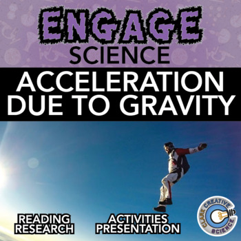 Preview of Acceleration Due to Gravity Resources - Reading, Activities, Notes & Slides