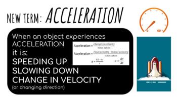 Preview of Acceleration Physics Science Mega Lesson - 27 Slides! - GoogleSlides