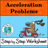 Acceleration Problems Worksheet