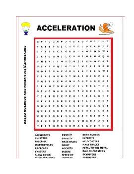 Preview of Acceleration Word Search