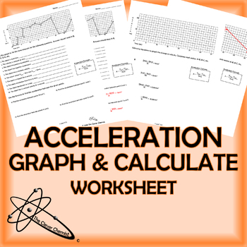 Acceleration Worksheet - Graphing and Calculations by The Clever Chemist