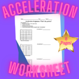 Acceleration Worksheet - High School Physics 1