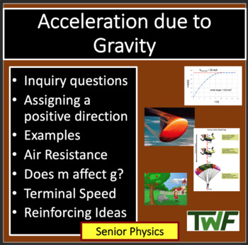Preview of Acceleration due to Gravity - Google Slides and PowerPoint Lesson