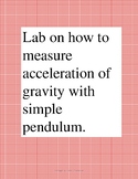 Acceleration due to gravity Lab by Using a pendulum