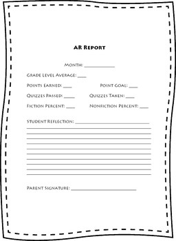 Preview of Accelerated Reader Report