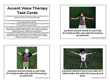 Preview of Accent Voice Therapy Task Cards
