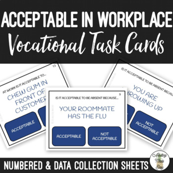 Preview of Acceptable / Not Acceptable In the Workplace Task Cards