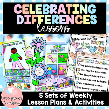 Preview of Accepting Differences Curriculum on Diversity and Inclusion - SEL Lesson Plans