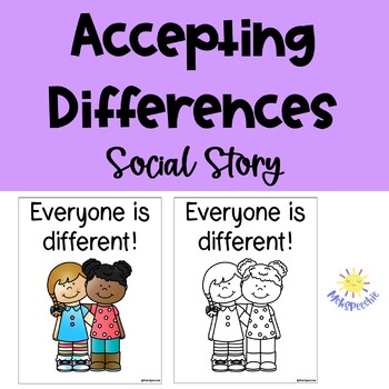 Preview of Accepting Differences Social Story |  Everyone is Different Social Story