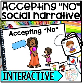 Preview of Accepting "No" - Interactive Story for Social Skills- Social Narrative - Visuals