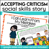 Accepting No Accepting Feedback Social Skills Story Social