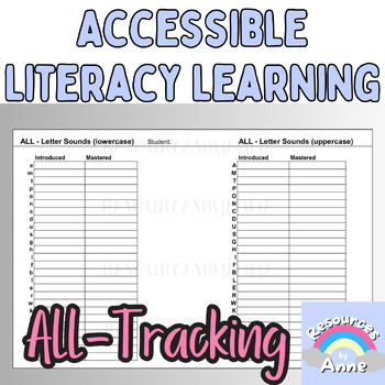 Preview of Accessible Literacy Learning Data Tracking | ALL Letter Sound Correspondence