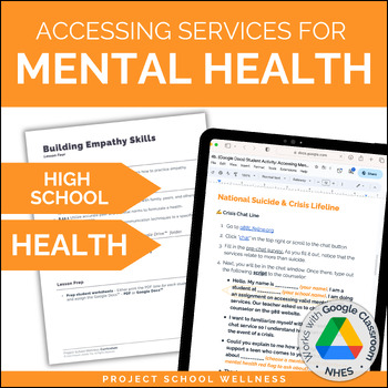 Preview of Mental Health: Accessing Mental Health Services | High School Health Lesson Plan