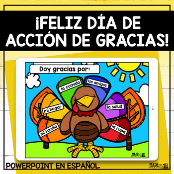Preview of Acción de Gracias Spanish PowerPoint
