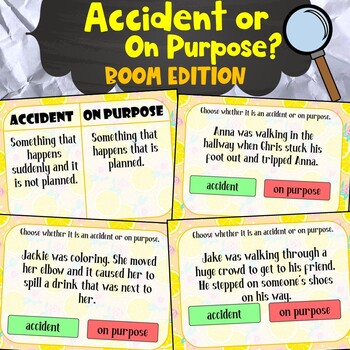 Preview of Accident or on Purpose? For Life Skills & Character Education *Distance Learning