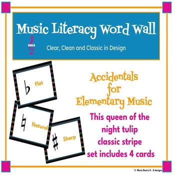 Preview of Music Literacy Word Wall for Elementary Music:  Accidentals