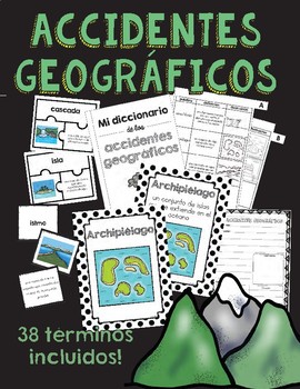 Preview of Accidentes geográficos | Landforms in Spanish