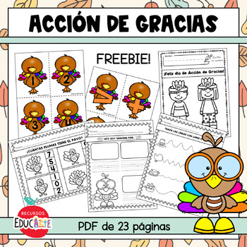 Preview of Acción de Gracias | Freebie