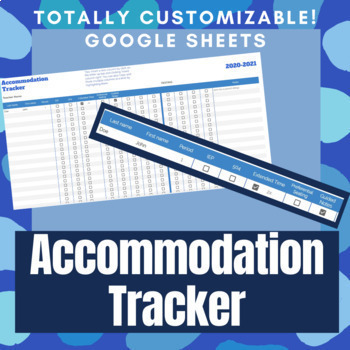 Preview of Accommodation Tracker- Special Education IEPs and 504s