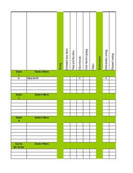 Preview of Accommodation Tracker for Special Education Teachers/Department