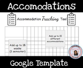 Accommodation Tracking Tool Back to School Data tracking M