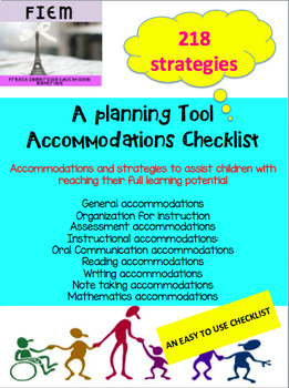 Preview of Accommodations Checklist: Teacher Resource