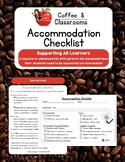 Accommodations Checklist for Assessment- Coffee & Classrooms