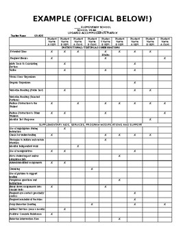Preview of Accommodations Matrix for IEPs, BIPs, 504s