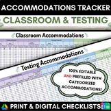 Accommodations Modifications Tracker Checklist Editable Sp