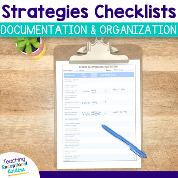Preview of Accommodations Tracker Checklists for IEP Documentation Tracking