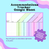 Accommodations Tracker Google Sheet