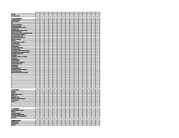 Preview of Accomodation Spreadsheet Template