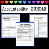 Accountability BUNDLE - Goal Setting, End of Day Rubric & 