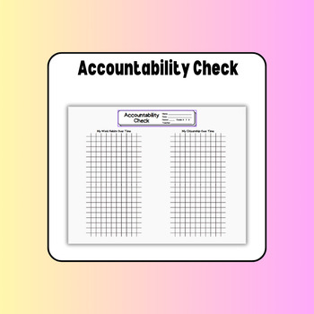 Preview of Accountability Check - Middle School Tools