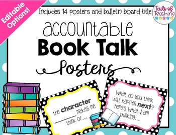 Preview of Accountable Book Talk Posters