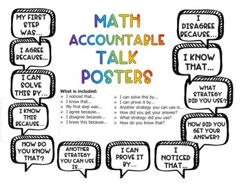 Preview of Accountable Math Talk Posters