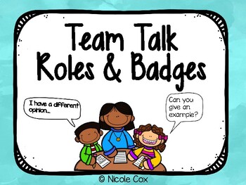Preview of Accountable Talk & Academic Teaming Roles and Badges