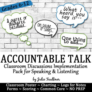 Preview of Accountable Talk: Productive Discussions & Communication Pack
